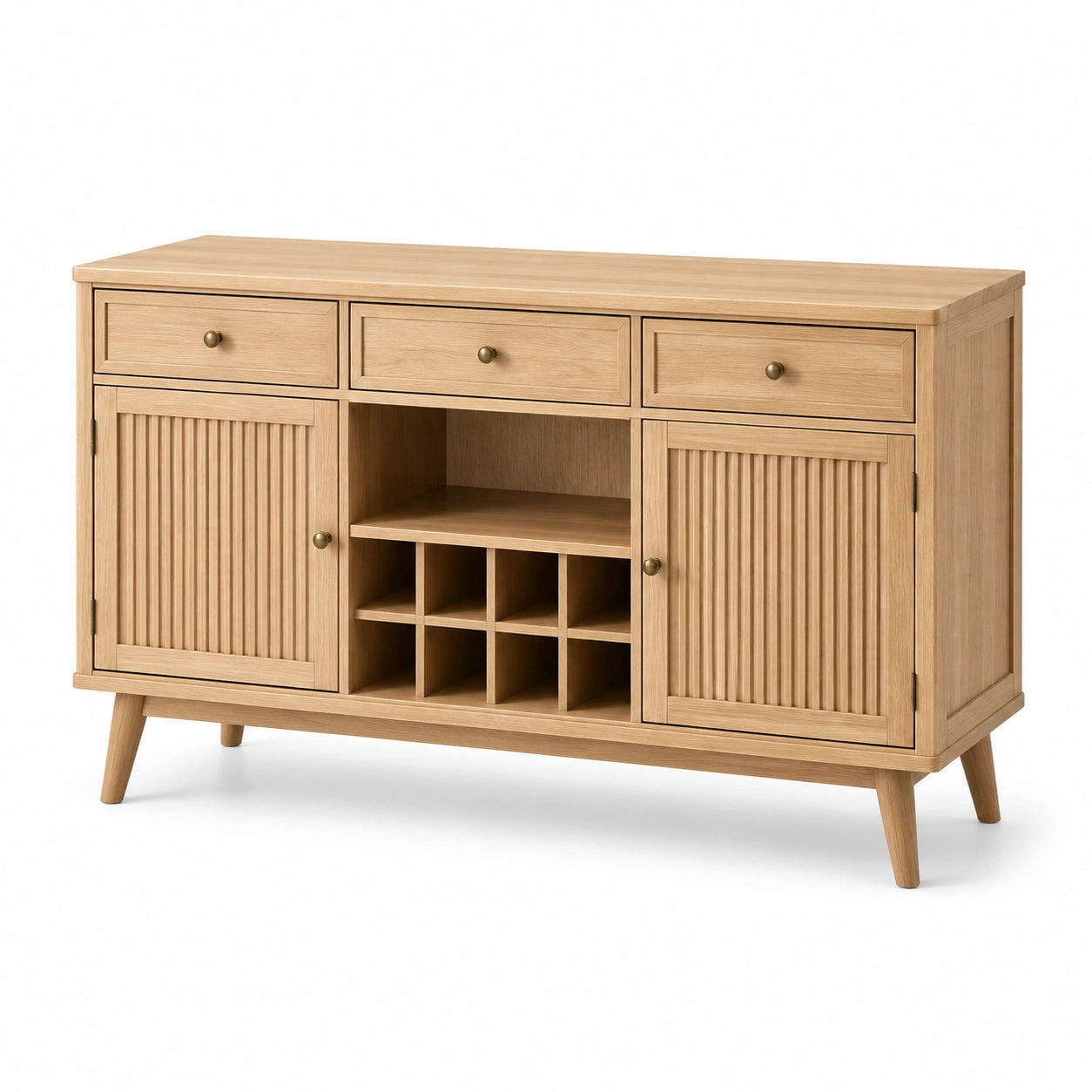 Sideboard aus Eichenfurnier mit 3 Schubladen und 2 Türen