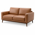 Zweisitzer Ledersofa Braun 150cm
