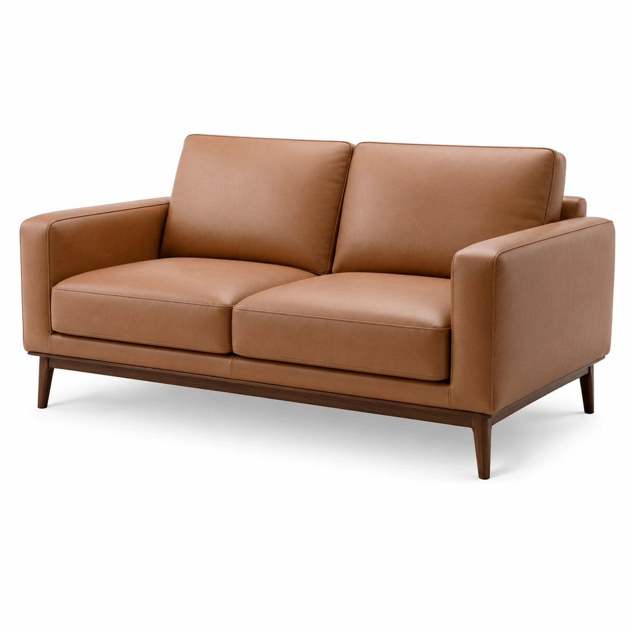 Zweisitzer Ledersofa Braun 150cm